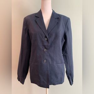Linen dress jacket w/hidden pockets